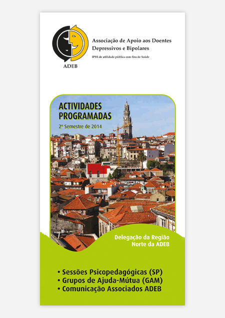 Folheto 2014 (2º Semestre) Atividades ADEB, Delegação Norte