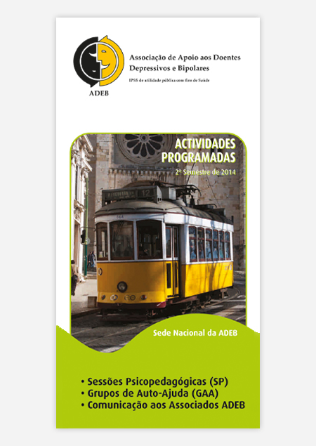 Folheto 2014 (2º Semestre) Atividades ADEB, Sede Nacional