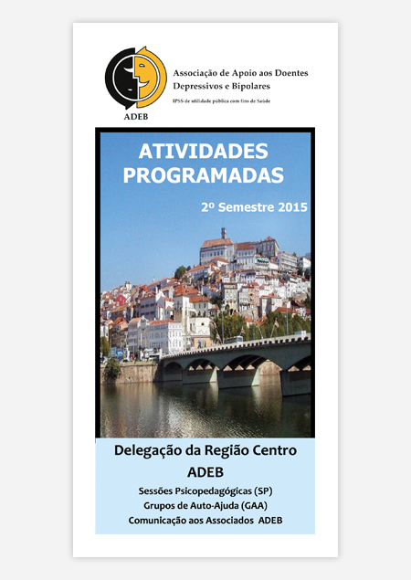 Folheto 2015 (2º Semestre) Atividades ADEB, Delegação Centro