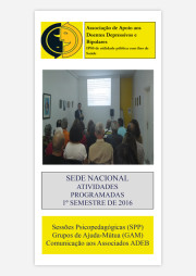 Folheto 2016 (1º Semestre) Atividades ADEB, Sede Nacional