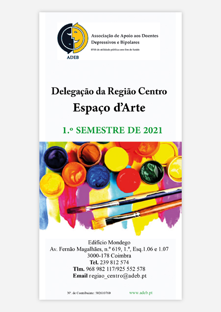 Folheto 2021 (1º Semestre) Espaço d'Arte ADEB Região Centro