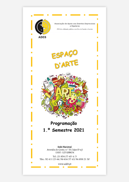 Folheto 2021 (1º Semestre) Espaço d'Arte ADEB Sede Nacional