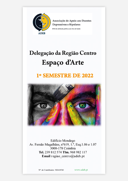 Folheto 2022 (1º Semestre) Espaço d'Arte ADEB Região Centro
